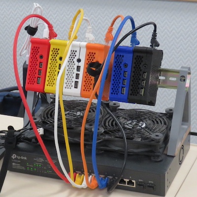 An example of a MiniHPC created with Raspberry Pis